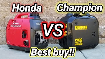 Honda eu2000I VS Champion 2000 Inverter generator Test Sound Load more