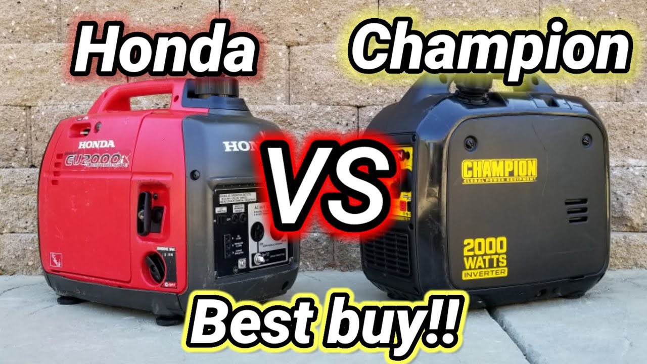 Honda EU2200i vs Champion 2000W noise level comparison
