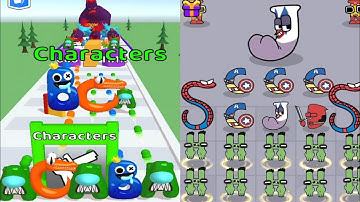 Merge Master Alphabet Dino Run Vs Alphabet Lore Run 3d #gaming #alphabetlore #mergegames #alphabet