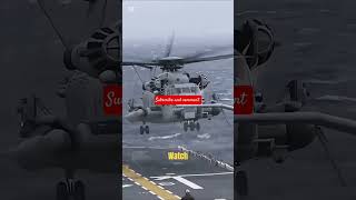 🚁🔥 CH-53E Super Stallion Lands on Aircraft Carrier Like a Boss! World's Heavy-Lift Giant in Action ⚓