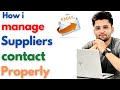 How to manage suppliers contact in amazon wholesale fba  amazonfba amazonusa