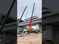 Watch Two Giant Cranes Lift a Brand-New Metro Train Onto an Elevated Track !