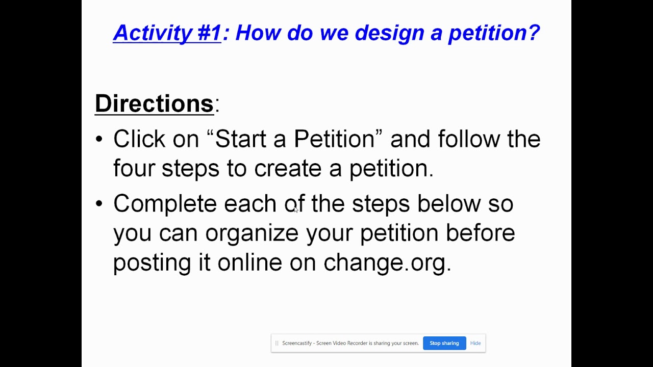 ECON- Petition Design (Change.org)
