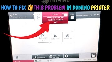 How to fix the problem jetting pressure has not been reached | Domino printer