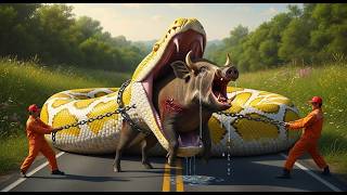 Celebrity ⚡ Emergency Rescue Team Saves Screaming Boar From Giant Python’s Deadly Bite 🐗🐍 Wealth