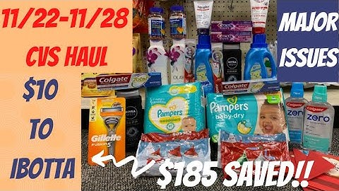 🔥CVS HAUL 11/22- $185 Saved($10 TO IBOTTA)+{BABY CARE STOCK UP} CVS MoneyMakers🔥11/22 CVS Deals