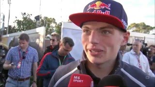 Full F1 2016 Australia - Max Verstappen Post Race Interview Guide