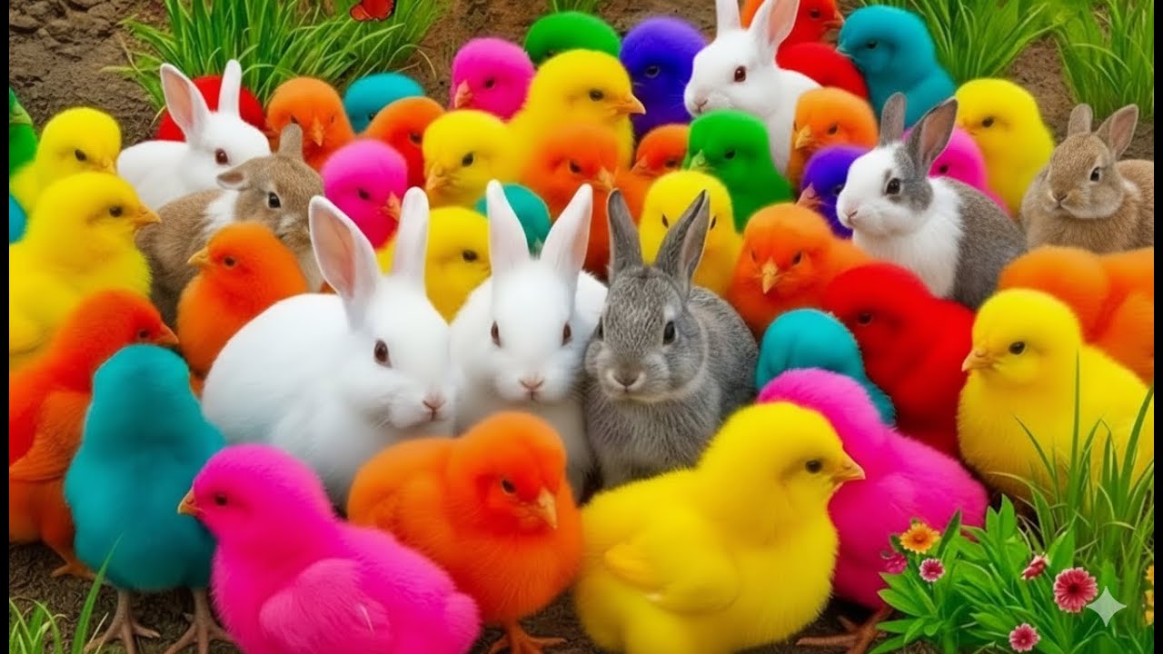 Tangkap Ayam Lucu, ayam warna warni, ayam rainbow, kelinci lucu, bebek lucu, ikan koi, Hewan Lucu