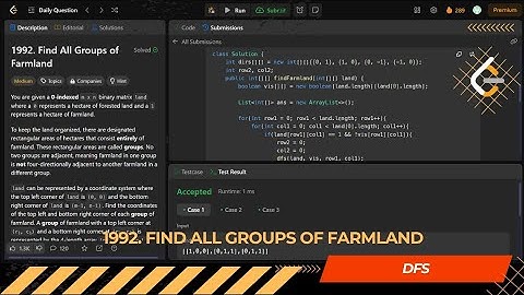 LEETCODE DAILY QUESTION 1992 | Find All Groups of Farmland | Is Kabir Coding #leetcode #graphs