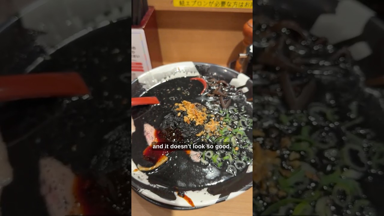 Trying Japan's BLACK Halloween ramen