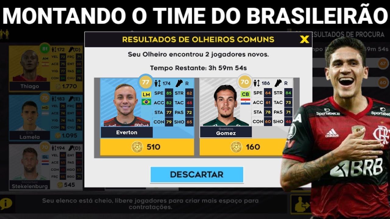 Dream League Soccer 2022 🔴 AO VIVO 🔴 Montando o Time do Brasileirão