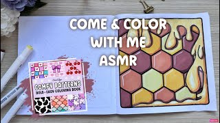 HONEY 🍯 ♥ ASMR COLORING ♥ Color with me ♥ COMFY PATTERNS by Coco Wyo