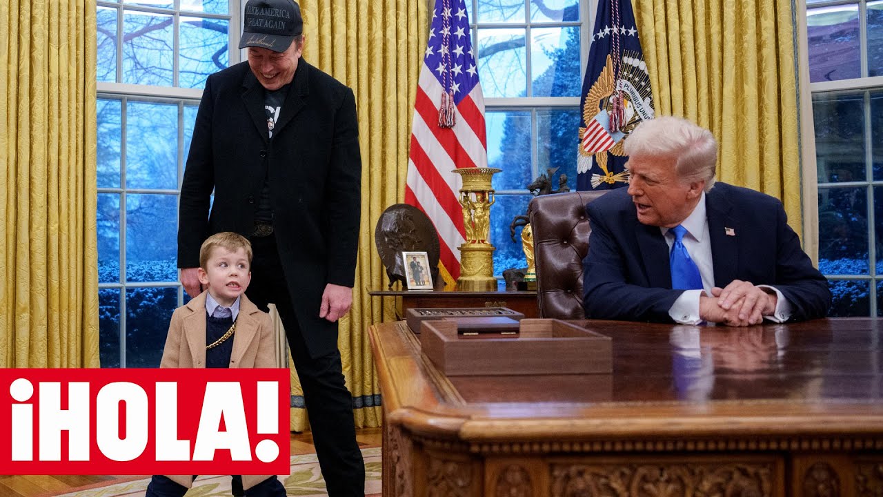Las imágenes virales de Elon Musk con su hijo pequeño en la Casa Blanca ...