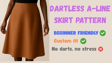 How to draft a dartless A-Line skirt pattern( beginner friendly)