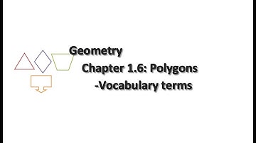 Geometry Section 1.6: Polygons