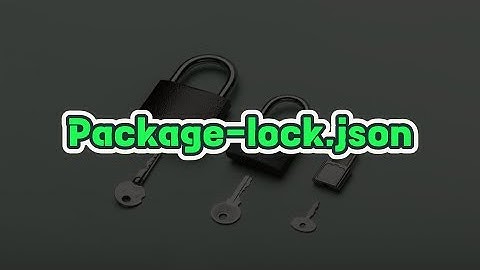 package-lock 파일 왜 필요한 건지 알고 있어?