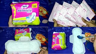 SOFY ANTIBACTERIA PAD REVIEW WITH ABSORBENCY TEST VIDEO //DETAILED  PAD REVIEW BY AARTI