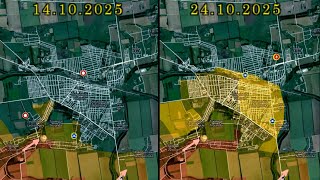 Карта боевых действий за Покровск с 14 по 24 октября 2025 года