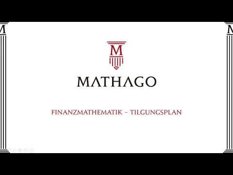 Finanzmathematik - Tilgungsplan