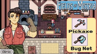 How to get Pickaxe & Bug Net FIELDS OF MISTRIA
