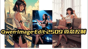 Qwen-Image-Edit-2509姿态控制,姿势迁移-支持NSFW,8G显存可用.4步采样,支持自定义多重Lora嵌套,AI图片编辑修改,comfyui,工作流,workflow
