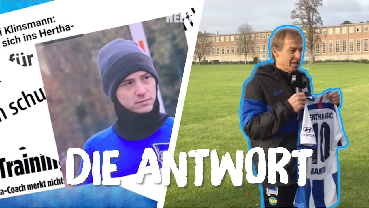 KLINSMANN ANTWORTET l YouTuber Marvin Crashed Hertha-Training!