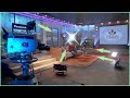 Tv studio camera techniques with television set lighting