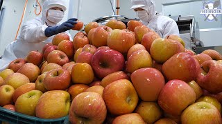 100٪ عصير فواكه! عملية صنع عصير تفاح نظيف في مصنع كوري