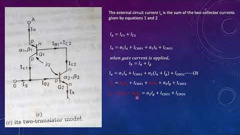 1 6 Two Transistor analogy of a thyristor