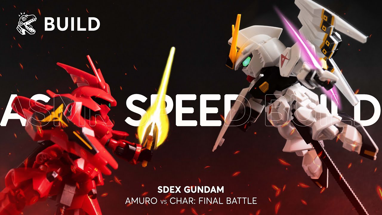 SDEX RX 78-2 & vGundam vs Sazabi! | SD Gundam EX-Standard | ASMR Speed Build | Bandai
