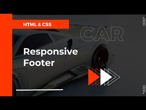 Responsive Footer Section | Building a Car Website from Scratch | HTML, CSS & Modern Styling