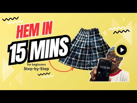 How to Sew a Skirt Hem in under 15 minutes (Step-by-step Beginner Guide)