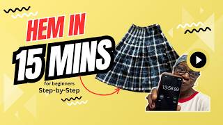 How to Sew a Skirt Hem in under 15 minutes (Step-by-step Beginner Guide)