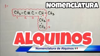 Nomenclature of ALKYNES (many examples)