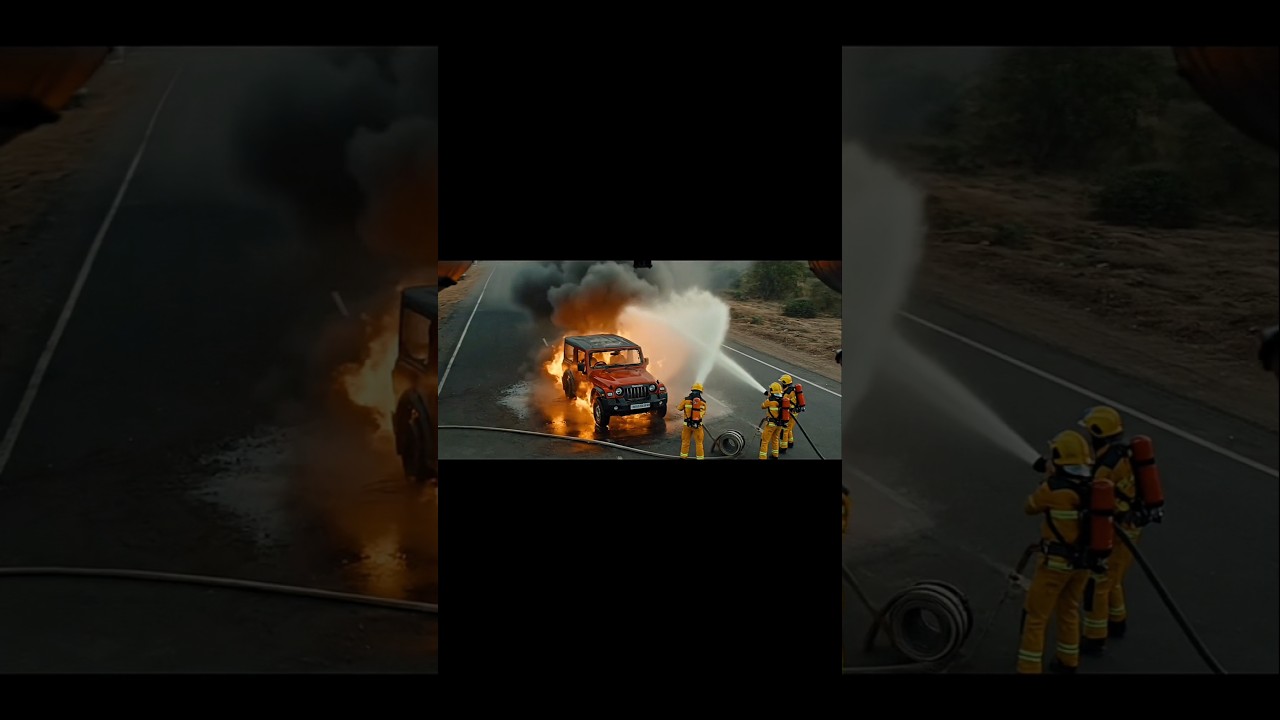 thar car caught fire |