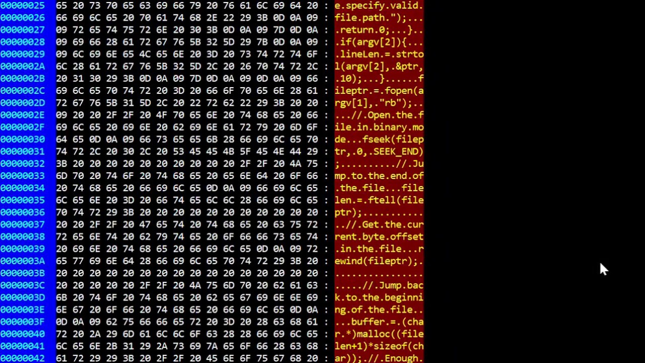VXEH - Hex Viewer written in C