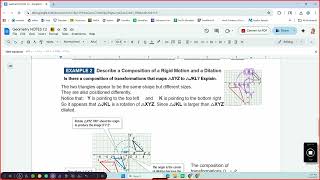 Geometry Lesson 7-2 Notes Similarity Transformations