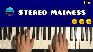 Geometry Dash - Level 1 - Stereo Madness (Piano Tutorial Lesson)
