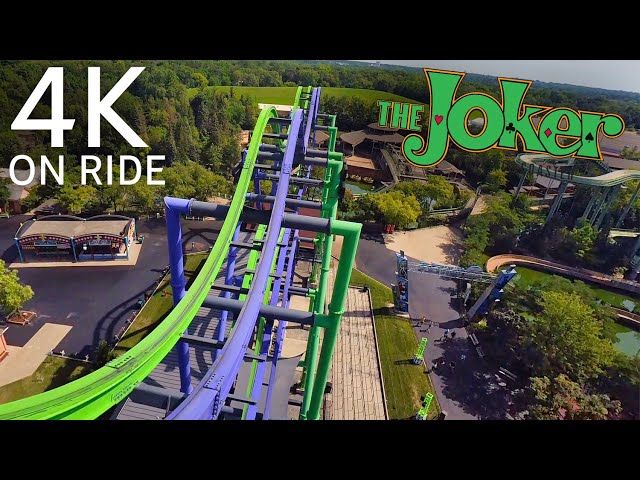 4K-On Ride] The Joker - 4D Spin Coaster - Six Flags Great America