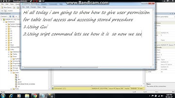 Permission to User At Table level and Stored Procedure--SQL SERVER