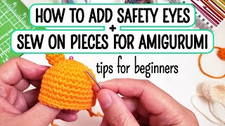 How to add felt patches to safety eyes?, Amigurumi tutorial