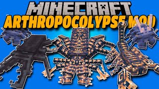 🤮ESTE MOD AGREGA ARAÑAS ASQUEROSAS (nuevo jefe)🤮 | Arthropocolypse mod 1.20.1