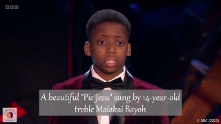 A beautiful 'Pie Jesu' sung by 14yearold treble Malakai Bayoh