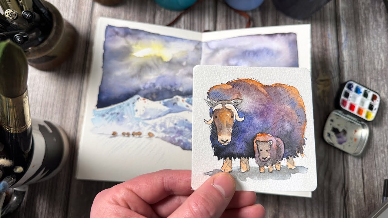 Musk Ox | Backyard Animals Watercolor Series