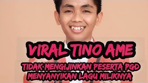 Tanggapan Tino Ame terkait PGD di Pontianak dan melarang peserta menyanyikan lagu miliknya!!!!