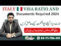 Italy visit visa ratio 2024  italy visa documents  sponsor visa  mian zeeshan babaaz travels