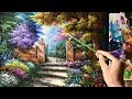 Beautiful Garden Gate  Acrylics Painting