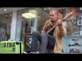 Warren g  regulate  dr funk slap bass cover   busking in newquay