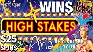 WIN$ 💼 High Stakes 💼 + Aria Sky Suite Penthouse Suite Tour - Lightning Link - Casino Slot Machine 🎰