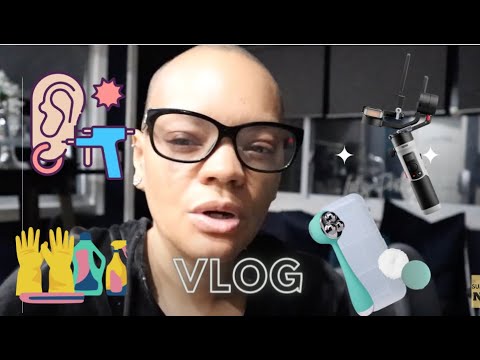VLOG 4 I got a PMD Clean + trying to clean and organize+Crane M2 Gimbal update + new piercings